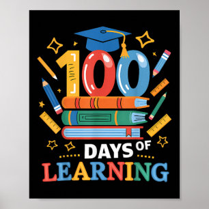 Poster 100 Jours D'École 100 Jours D'Enseignant D'Apprent