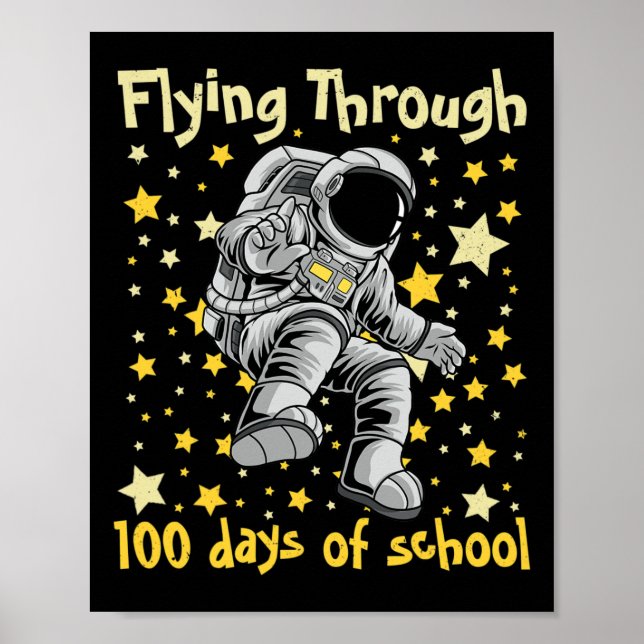 Poster 100 jours d'école 100e jour Astron (Devant)