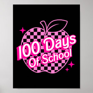 Poster 100 Jours D'École Des Pommes Tendance Enseignant E