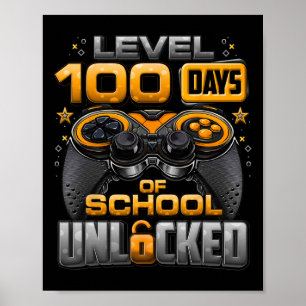 Poster 100 Jours D'École Déverrouillé Garçons 100E Jour D