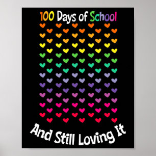 Poster 100 Jours D'École Et Toujours Aimer Il Étudiants T