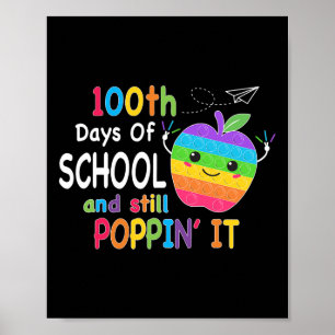 Poster 100 Jours D'École Et Toujours Poppin 100E Jour Pop
