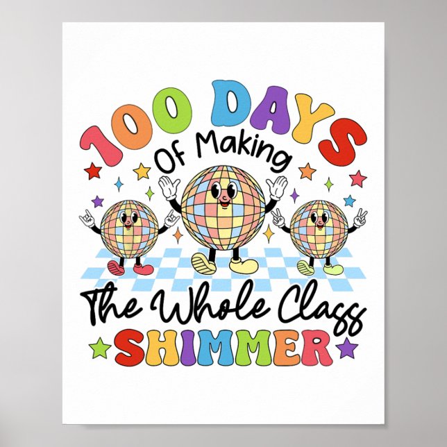 Poster 100 Jours D'École Faisant Tout Le Cl Shimmer Gir (Devant)