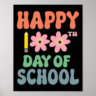 Poster 100 Jours D'École Joyeux 100E Jour D'Enseignement