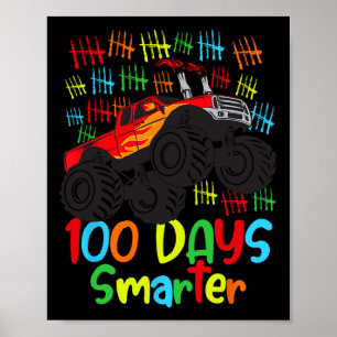 Poster 100 Jours D'École Maternelle Garçons Smarter Monst