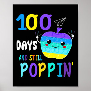 Poster 100 Jours D'École Pour Fidget Popit Amateurs Garço