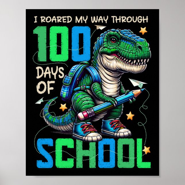 Poster 100 Jours D'École Trex 100 Jours Plus Smarter 100E (Devant)