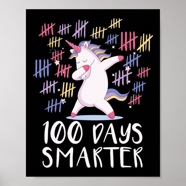 Poster 100 Jours D'École Unicorne (Devant)