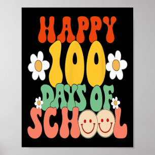Poster 100 Jours D'Enseignant Enfants Super Heureux100e