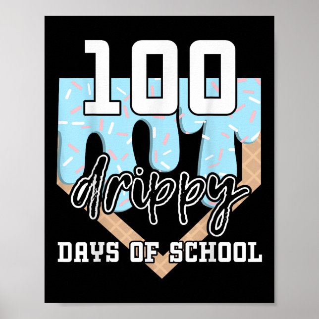 Poster 100 Jours D'Entraînement De L'École De Baseball Cr (Devant)