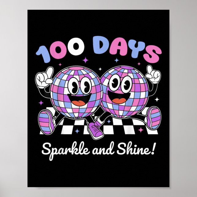 Poster 100 Jours Étincelant Et Brillant 100E Jour De Garç (Devant)