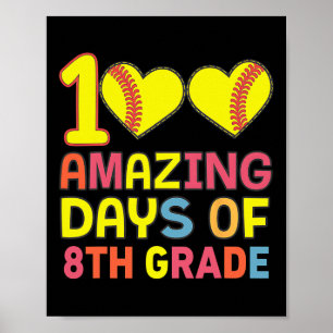 Poster 100 Jours Extraordinaires De Joueur Softll De 8E A