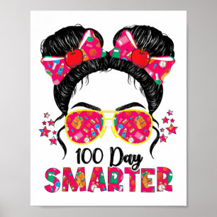 Poster 100 Jours Filles de Chemise Smarter Cheveux Messy 