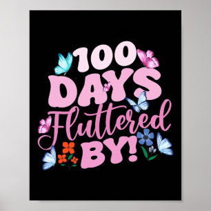 Poster 100 Jours Fluttered By 100th Day Of School Butterf