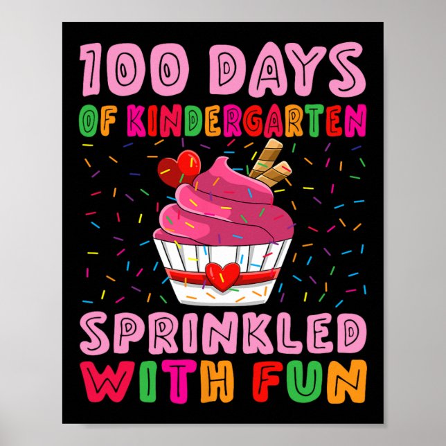 Poster 100 Jours Gardergarten Parsemé De Cupcake G Fun (Devant)