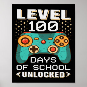 Poster 100 Jours Jeu vidéo de l'école Jeu 100ème Jour Ens