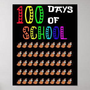 Poster 100 Jours Mignons De L'École Fente Masque Visage V