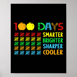 Poster 100 jours plus brillant plus intelligent aiguiseur