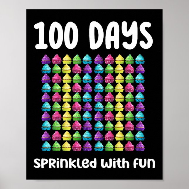 Poster 100 Jours Saupoudrés De Fun Cupcake Celebration Sc (Devant)