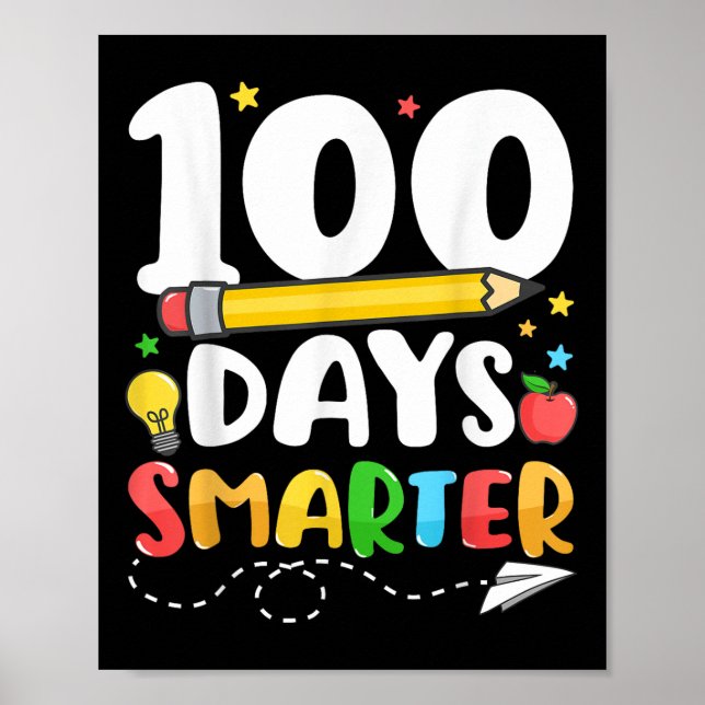 Poster 100 Jours Smarter Happy 100ème Jour De L'École Ens (Devant)