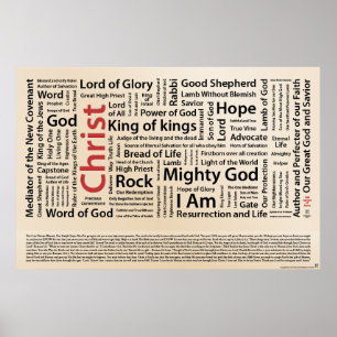 Poster 100 noms de Jésus Spelling.ai américain