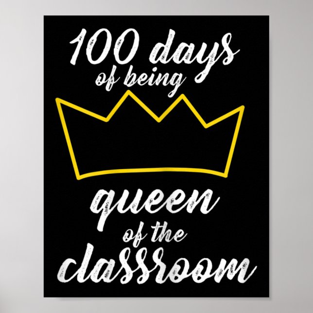 Poster 100e jour de conception scolaire pour les enseigna (Devant)