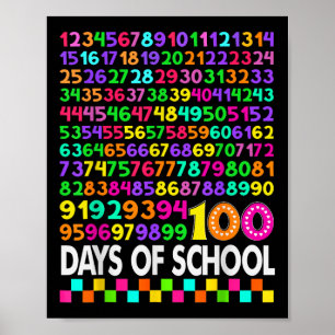 Poster 100e Jour De L'École Enseignant Enfants 100 Jours 