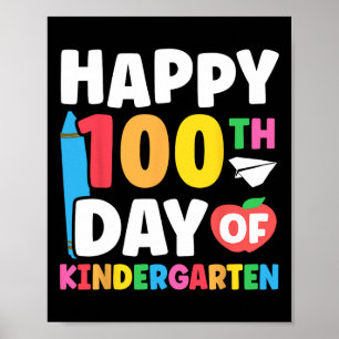 Poster 100E Jour De Maternelle Enfants 100 Jours D'École