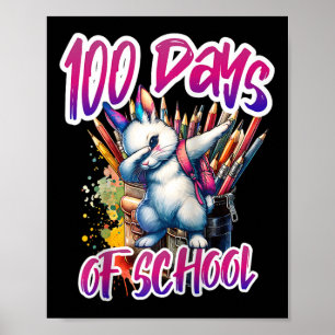 Poster 100e jour drôle tenue enseignant &amp; élève 100 D