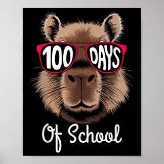 Poster 100ème Jour De Cool D'École Capybara 100 Jours Plu