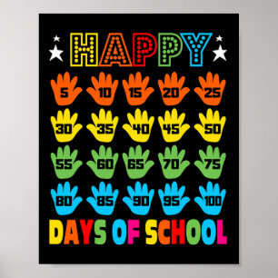 Poster 100ème Jour De Costume Scolaire Pour Enfants Fille