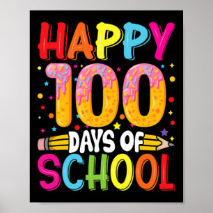 Poster 100ème Jour D'Enseignants Scolaires Enfants Enfant