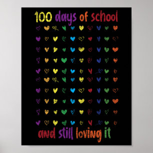 Poster 100ème Jour Étudiante Filles Enfants Cadeau 100 Jo
