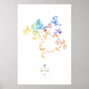 Poster 100k chiffres de Pi (clair)