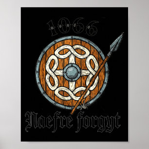 Poster 1066 Naefre Forgyt N'oubliez Jamais Angleterre Vik