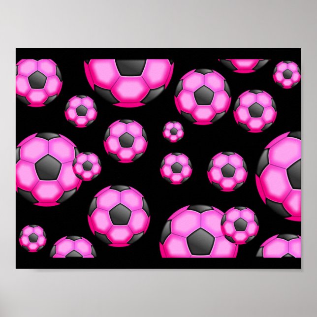 POSTER 107 ÉQUIPE DE SPORT ROSE SOCCER BALL (Devant)