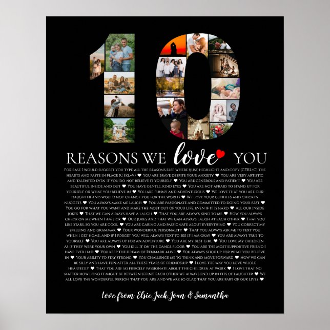 Poster 10 ans de mariage : raisons pour lesquelles nous v (Devant)