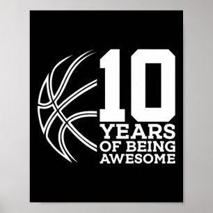 Poster 10 ans d'être génial Bysketbyll 10e anniversaire