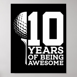 Poster 10 ans d'être magnifique Golf 10e anniversaire 1