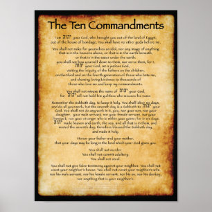 Poster 10 Commandements