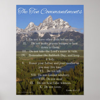 Poster 10 commandements