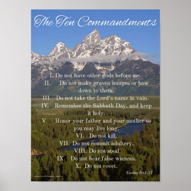 Poster 10 commandements (Devant)