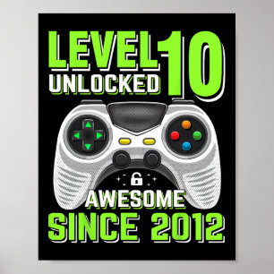 Poster 10 Déverrouillé Awesome 2012 jeu vidéo 10e anniver