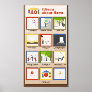 Poster 10 idiomes au sujet de maison