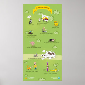 Poster 10 Idioms animaux et leurs significations