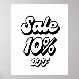 Poster 10% Signe de vente, 10% Promo Signe, Vente importa