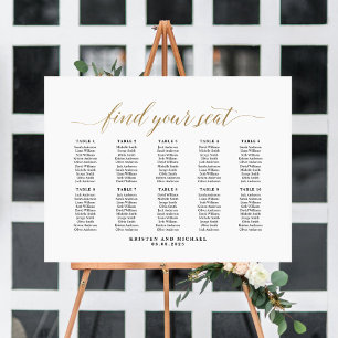 Poster 10 Tables Classy Trouvez Votre Siège Graphique