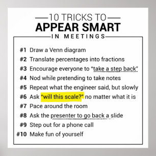 Poster 10 tours à sembler futés pendant l'affiche de