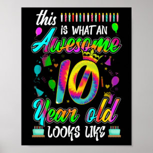 Poster 10e anniversaire Awesome 10 ans il semble