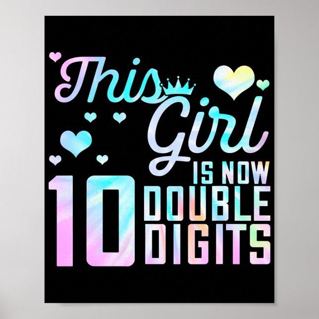 Poster 10e anniversaire Cadeau Cette fille est maintenant (Devant)